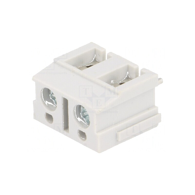 Regletă de conexiuni PCB unghi 90° 7,5mm 2 piste 16A | Electronic-mag.ro | Componente Electronice