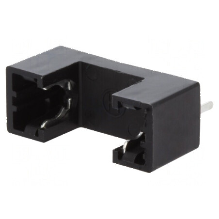 Clemă siguranțe cilindrice 5x20mm 6A neagră | Electronic-mag.ro | Componente Electronice