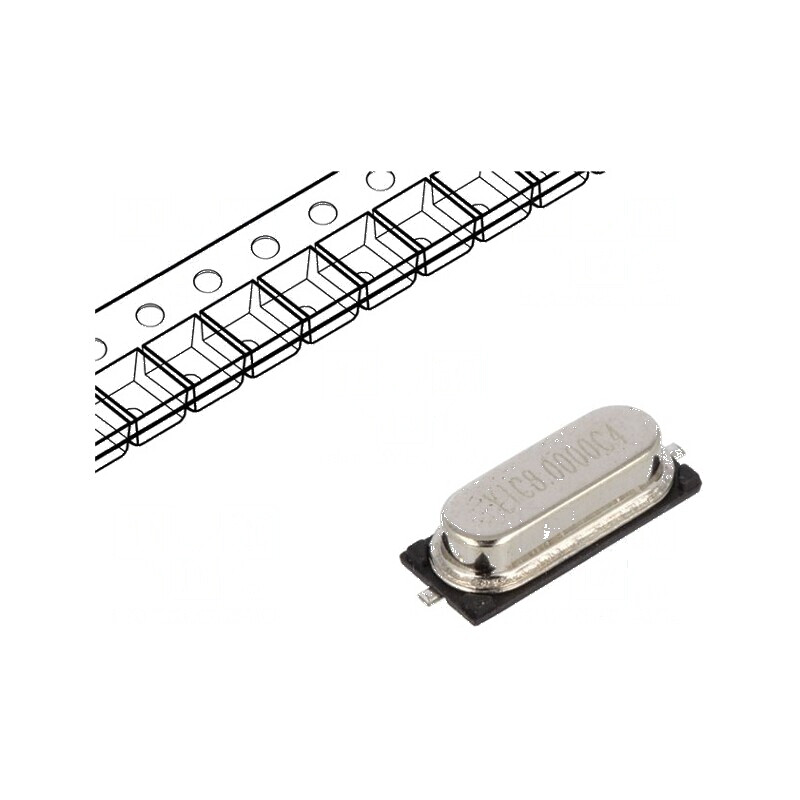 Rezonator cu cuarț 8MHz ±30ppm 20pF SMD HC49SM | Electronic-mag.ro | Componente Electronice