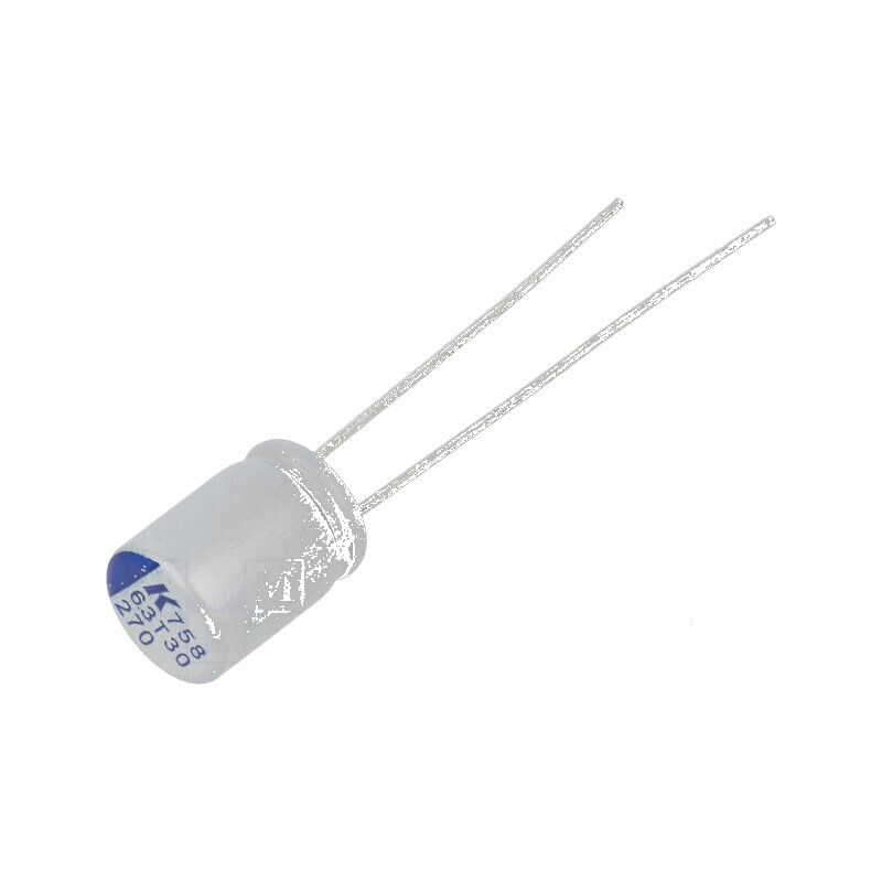 Condensator polimeric low ESR 270uF 6.3VDC 18mΩ THT | Electronic-mag.ro | Componente Electronice