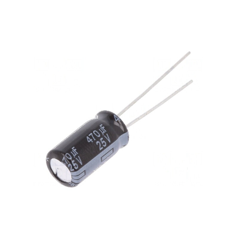 Condensator electrolitic low ESR THT 470uF 25VDC Ø8x15mm | Electronic-mag.ro | Componente Electronice Condensator electrolitic low ESR THT 470uF 25VDC Ø8x15mm | Electronic-mag.ro | Componente Electronice