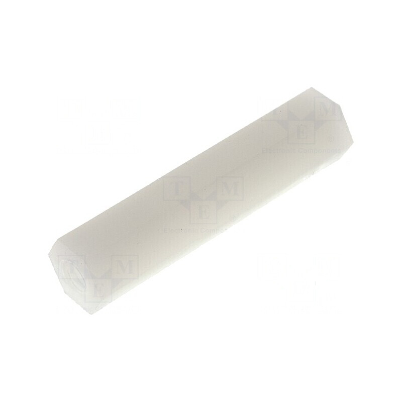 Piuliță distanțieră hexagonală filetată poliamidă M3 25mm | Electronic-mag.ro | Componente Electronice