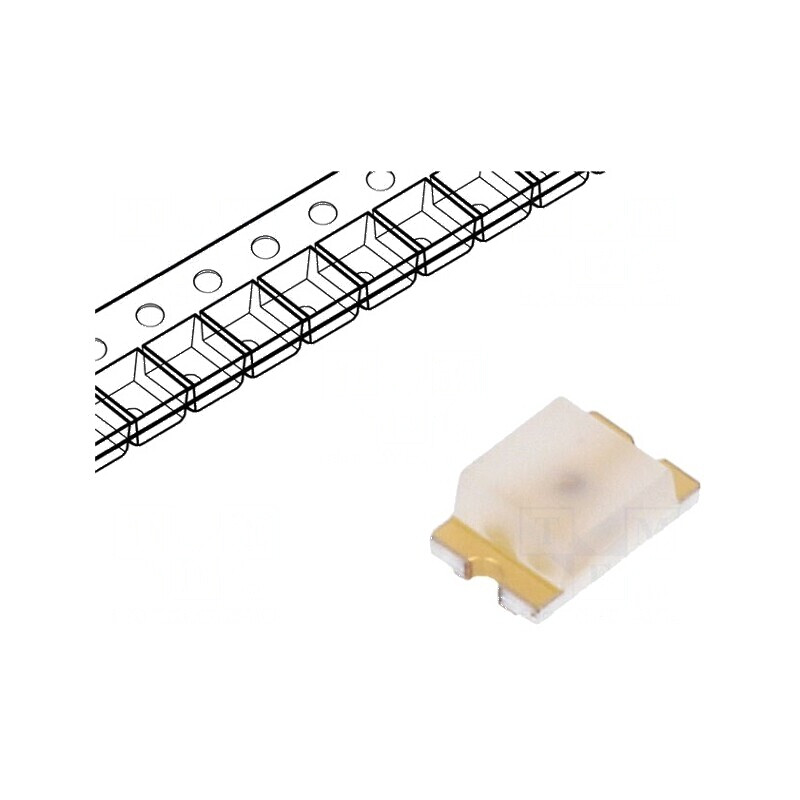 LED SMD 0805 Roșie 45-165mcd 2x1,25x0,8mm 170° 20mA 631nm | Electronic-mag.ro | Componente Electronice