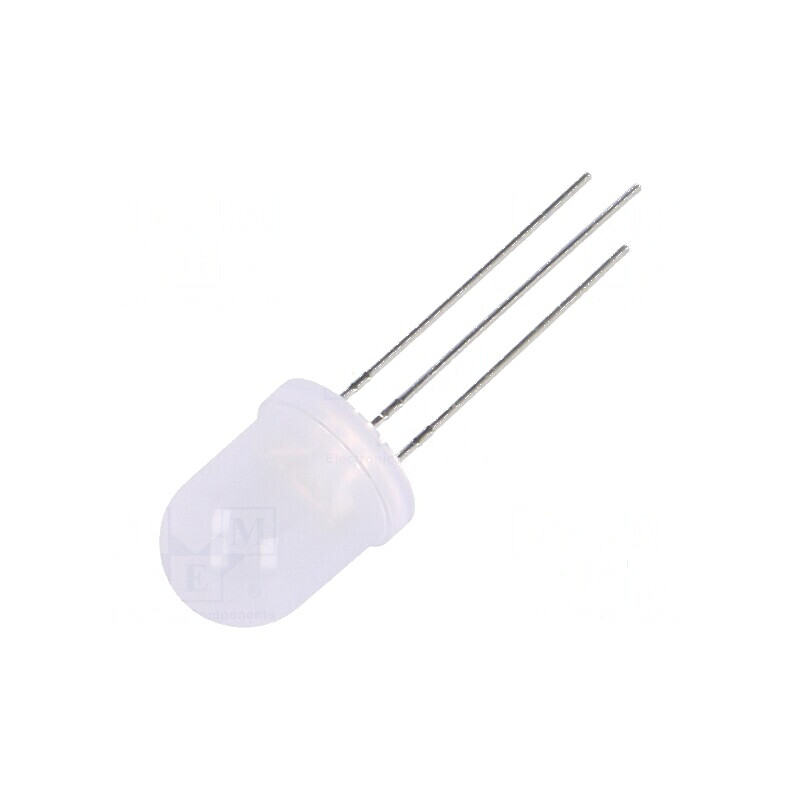 LED 10mm roșie/verde 50° convexă 3 termi | Electronic-mag.ro | Componente Electronice