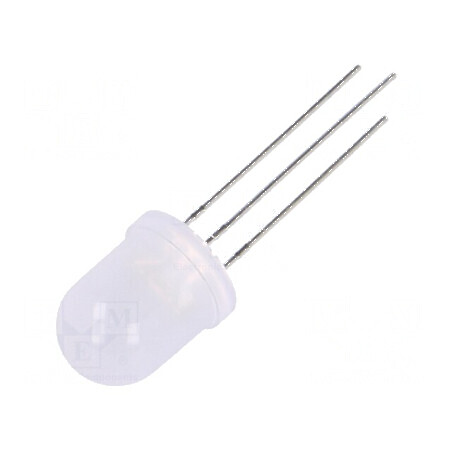 LED 10mm roșie/verde 50° convexă 3 termi | Electronic-mag.ro | Componente Electronice
