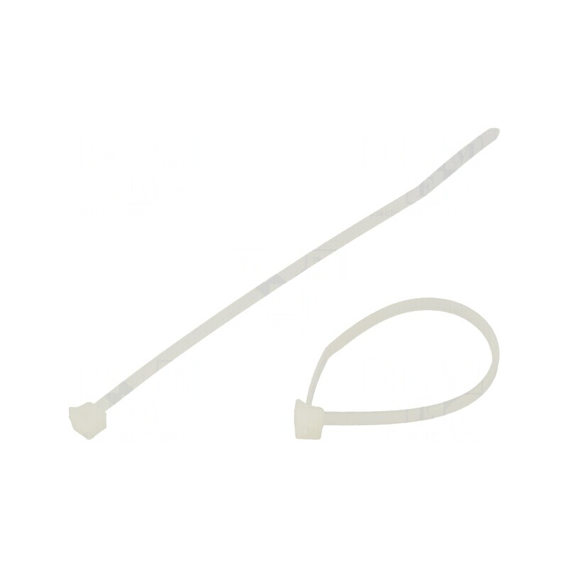 Colier de strângere poliamidă L: 100mm W: 2,5mm 89N naturală | Electronic-mag.ro | Componente Electronice