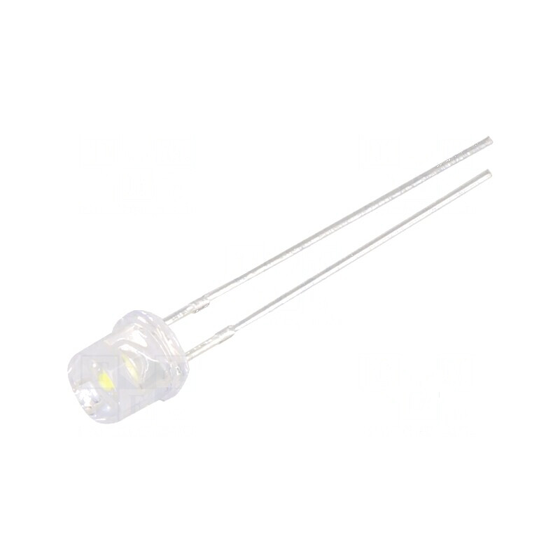 LED 5mm alb rece 150-220mcd 140° plat 102mW | Electronic-mag.ro | Componente Electronice