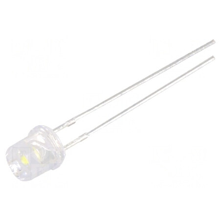 LED 5mm alb rece 150-220mcd 140° plat 102mW | Electronic-mag.ro | Componente Electronice