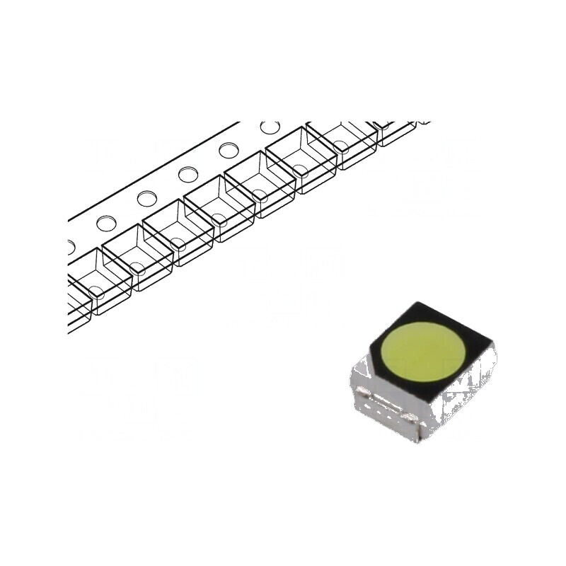 Bec LED SMD 3528 PLCC2 Alb Rece 10000K 20mA 2180÷3000mcd 120° | Electronic-mag.ro | Componente Electronice Bec LED SMD 3528 PLCC2 Alb Rece 10000K 20mA 2180÷3000mcd 120° | Electronic-mag.ro | Componente Electronice
