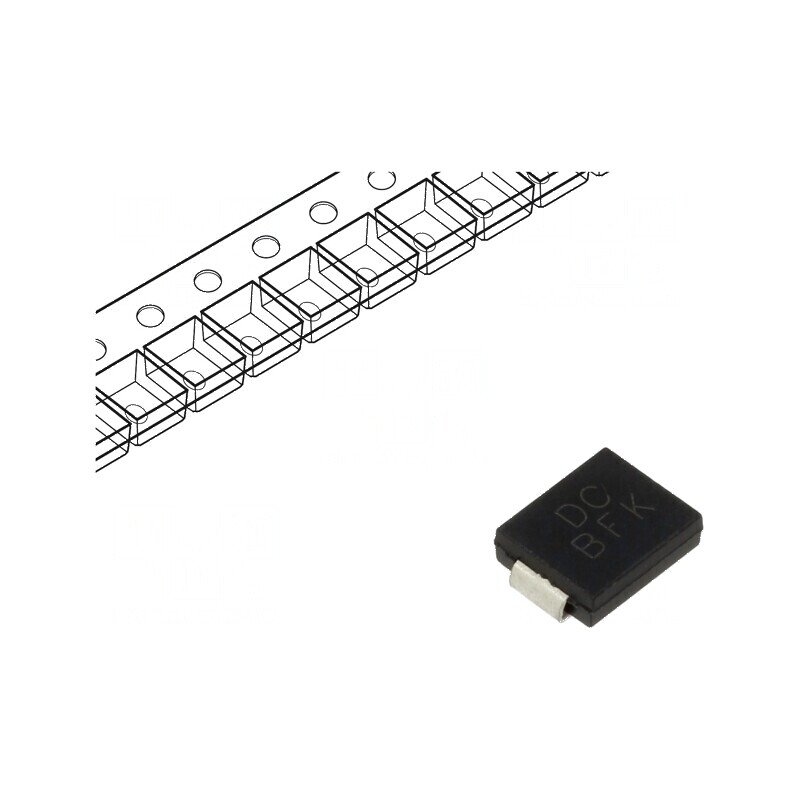 Diodă TVS 1,5kW 33,3V 31A Bidirecțională SMC Rola Bandă | Electronic-mag.ro | Componente Electronice Diodă TVS 1,5kW 33,3V 31A Bidirecțională SMC Rola Bandă | Electronic-mag.ro | Componente Electronice