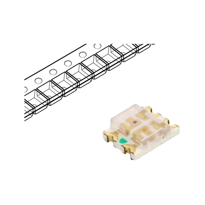 LED SMD 1206 Roșie/Verde 3,2x2,7x1,1mm 120° 20mA | Electronic-mag.ro | Componente Electronice