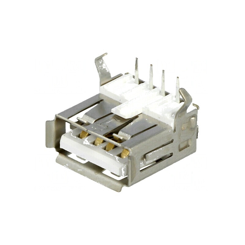 Conector USB A soclu THT unghi 90° | Electronic-mag.ro | Componente Electronice