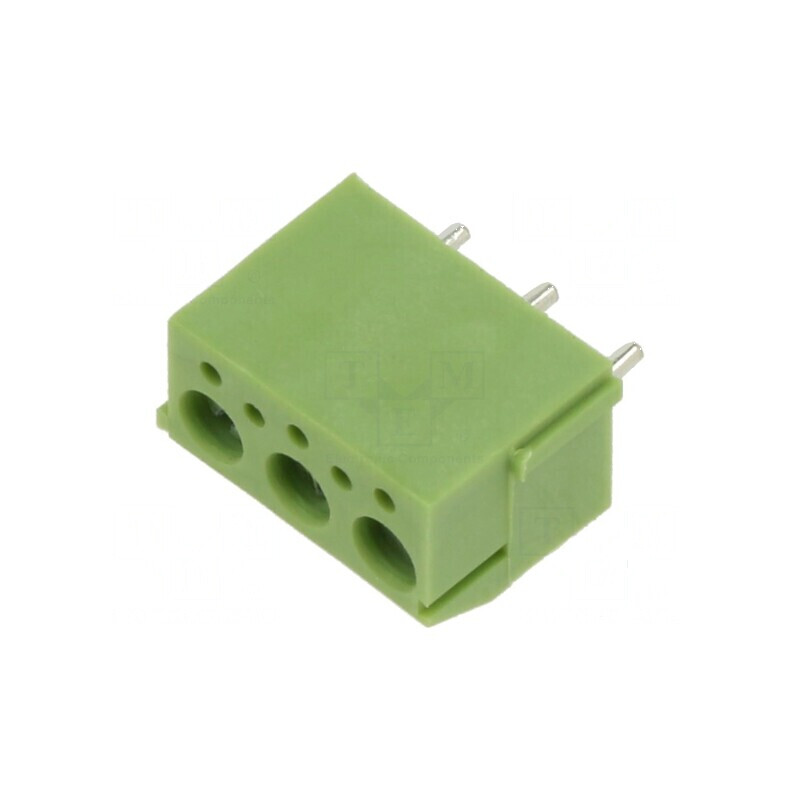 Regletă de conexiuni pentru PCB 90° 3,81mm cu 3 piste | Electronic-mag.ro | Componente Electronice