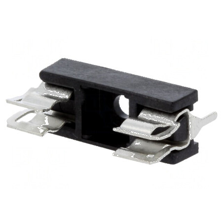 Clemă siguranţe cilindrice 5x20mm 6,3A neagră | Electronic-mag.ro | Componente Electronice