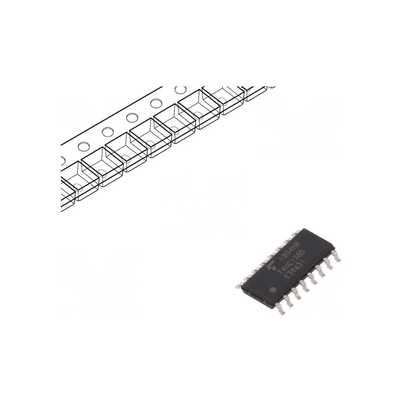 Decodor digital IC C²MOS SMD SO16 3-8 linii 2-6VDC 16ns | Electronic-mag.ro | Componente Electronice