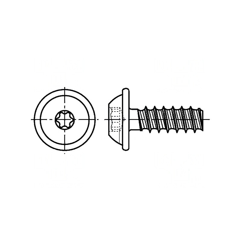 Șurub pentru plastic 6x18 Torx PLUS 30IP oțel zincat | Electronic-mag.ro | Componente Electronice