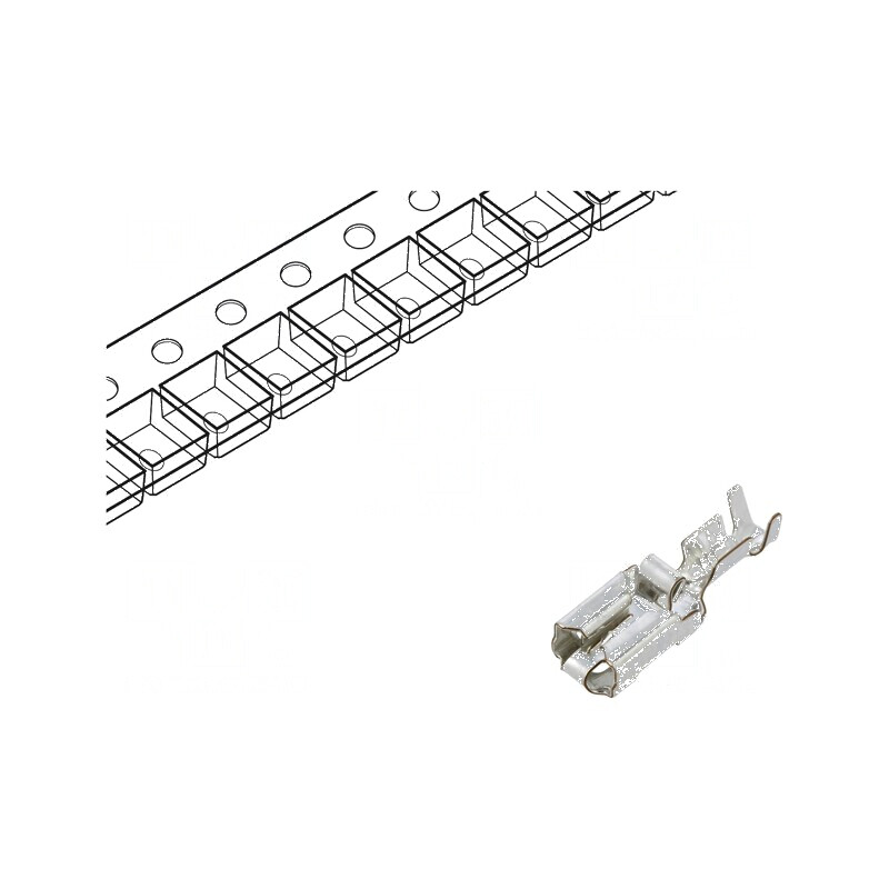 Terminal plat 6,3mm mamă 1÷2,5mm² crimpat pe cablu | Electronic-mag.ro | Componente Electronice