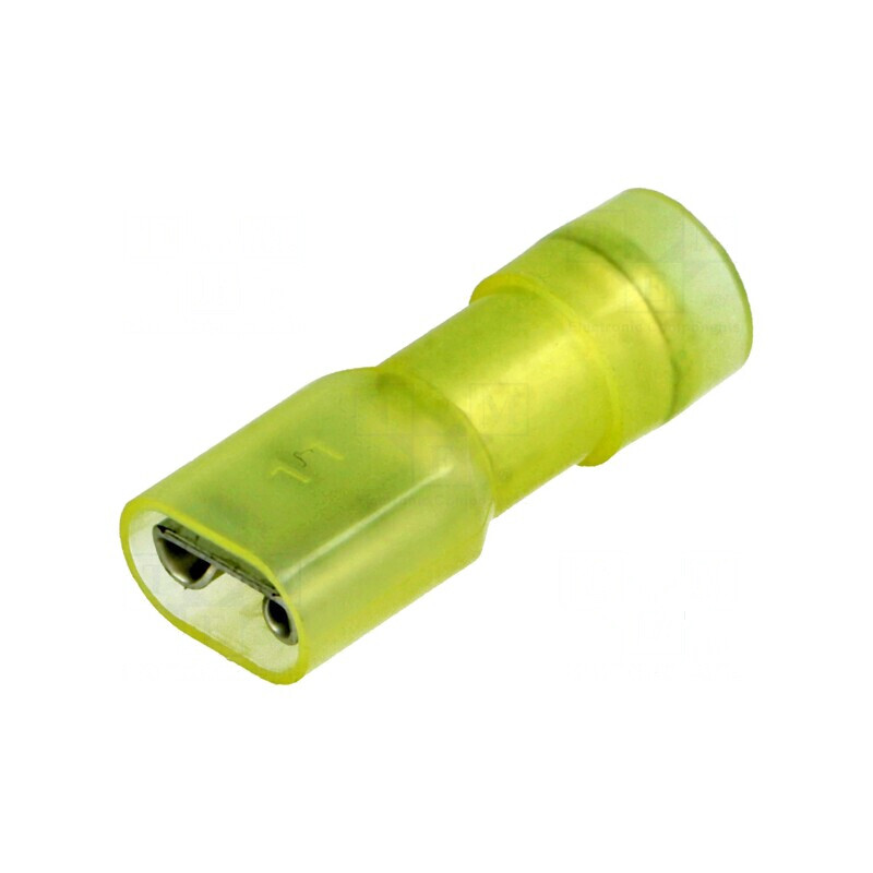 Terminal plat 6,3mm 0,8mm mamă pentru cablu 4÷6mm2 crimpat alamă | Electronic-mag.ro | Componente Electronice