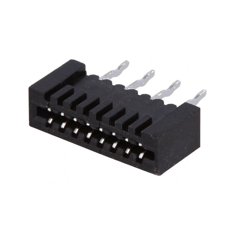 Conector FFC/FPC drept 8 PIN Non-ZIF THT cositorit 20mΩ 1mm | Electronic-mag.ro | Componente Electronice