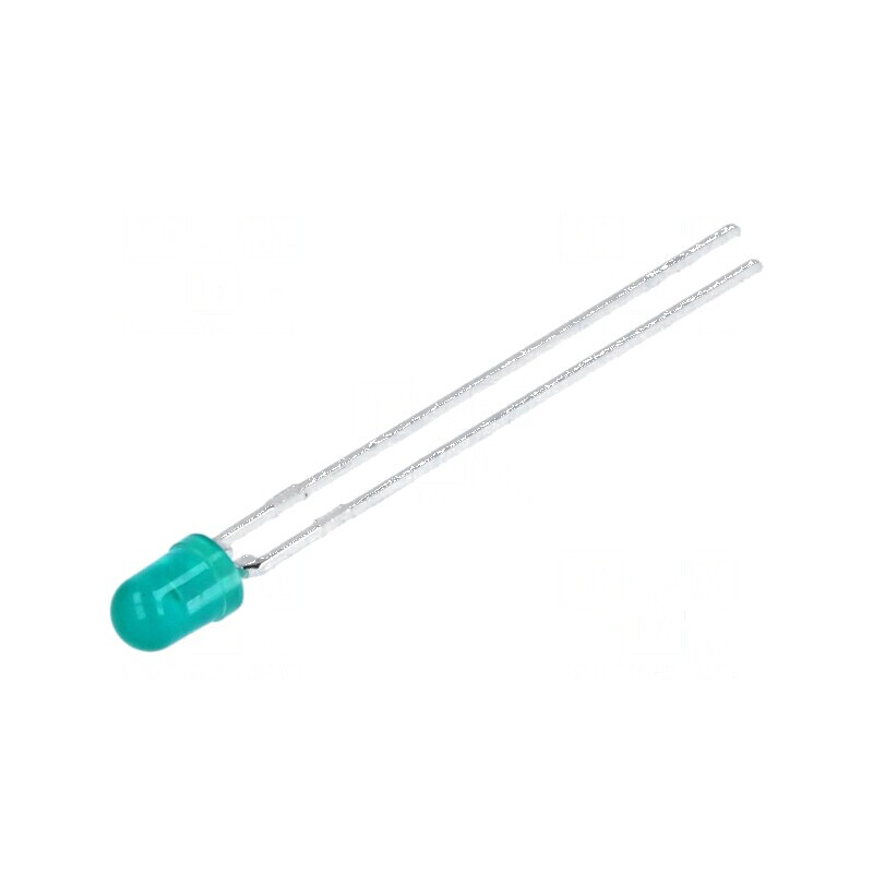 LED 3mm Verde 1mcd 60° Convex | Electronic-mag.ro | Componente Electronice