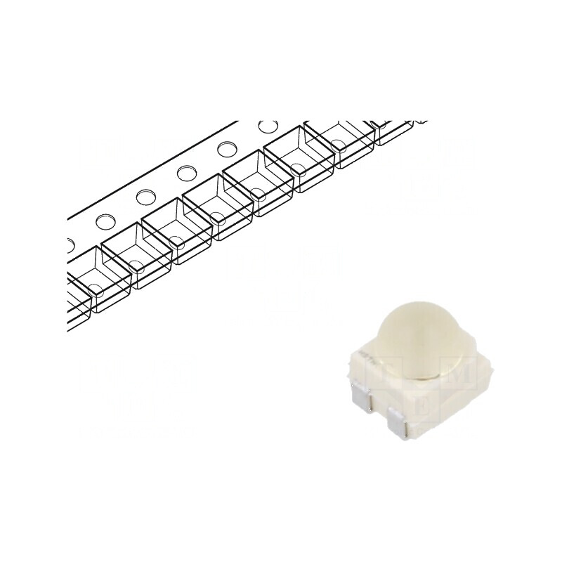 LED SMD PLCC4 roșie 710-2800mcd 3x3,4x3,5mm 60° 50mA | Electronic-mag.ro | Componente Electronice