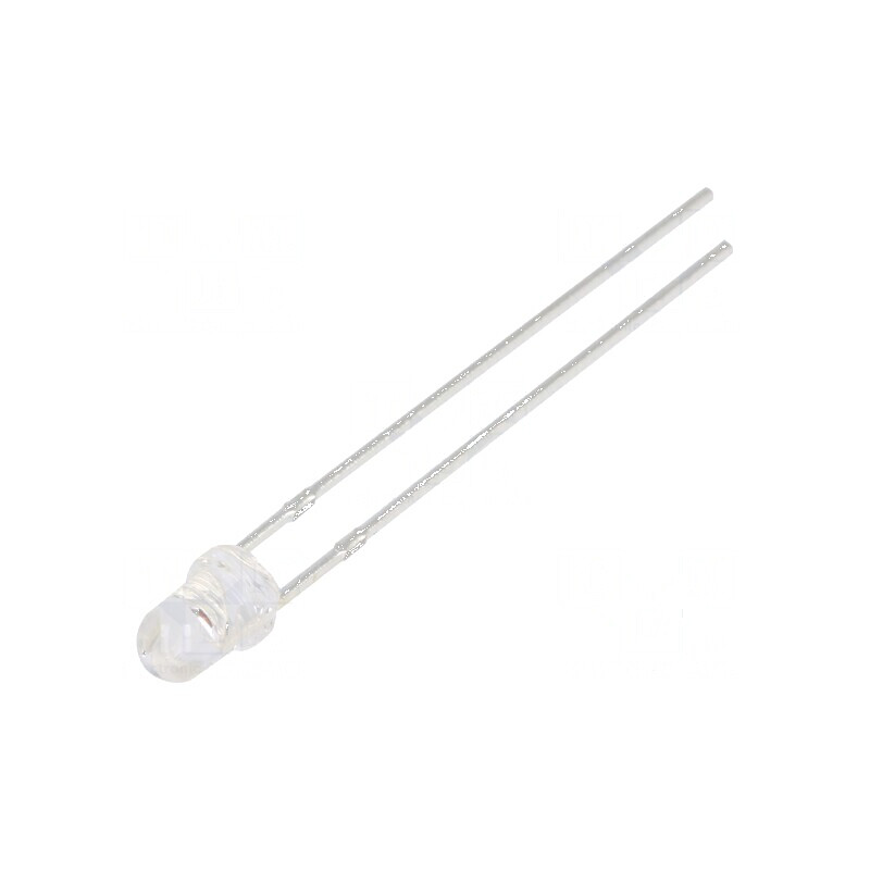 LED 3mm roșie 15000÷20000mcd 30° convex | Electronic-mag.ro | Componente Electronice