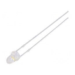 LED 3mm alb cald 18000-22000mcd 15° convex | Electronic-mag.ro | Componente Electronice