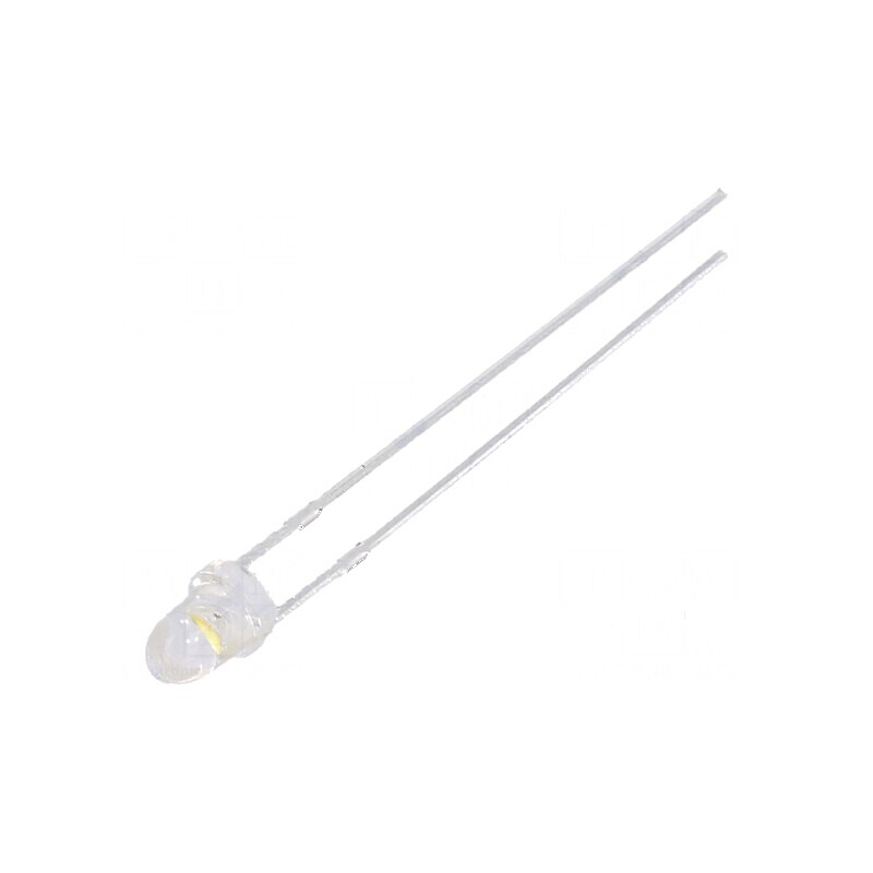 LED 3mm alb cald 18000-22000mcd 15° convex | Electronic-mag.ro | Componente Electronice