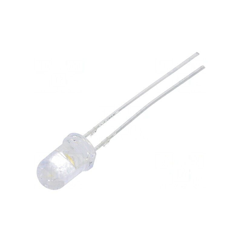 LED 5mm alb cald 43000-60000mcd 15° convex | Electronic-mag.ro | Componente Electronice