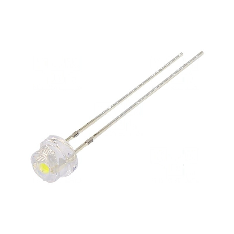 LED alb rece 4,8mm 2500÷3000mcd 100° convex | Electronic-mag.ro | Componente Electronice