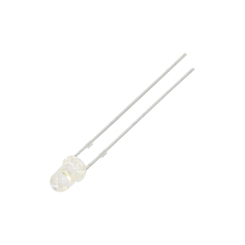LED 3mm Alb Rece 1120-1560mcd 30° Convex | Electronic-mag.ro | Componente Electronice