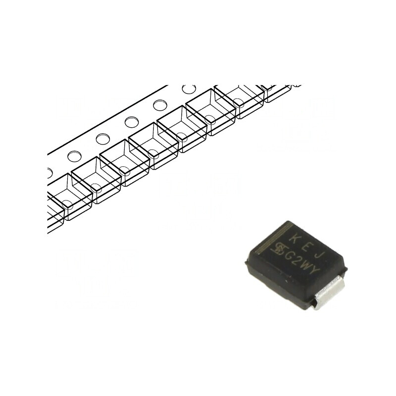 Diodă TVS 600W 6,8V 60A Unidirecțională SMB Bandă | Electronic-mag.ro | Componente Electronice