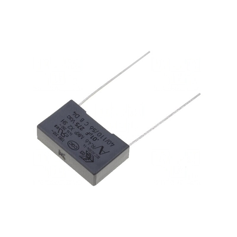 Condensator polipropilenă X2 R46 10nF 18x5x11mm THT ±10% | Electronic-mag.ro | Componente Electronice