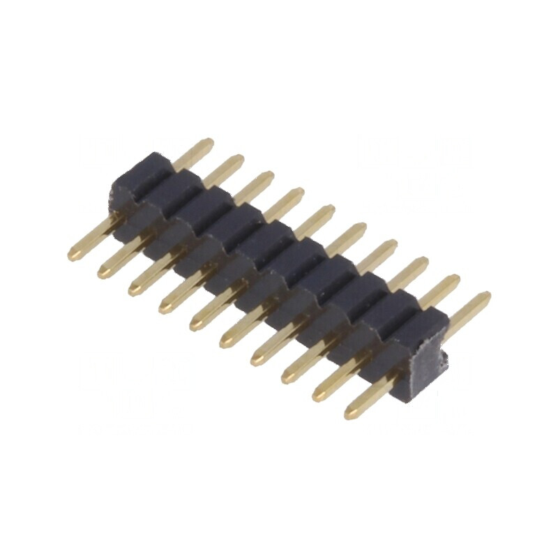 Conector şir pini tată 10 pini 1,27mm THT | Electronic-mag.ro | Componente Electronice