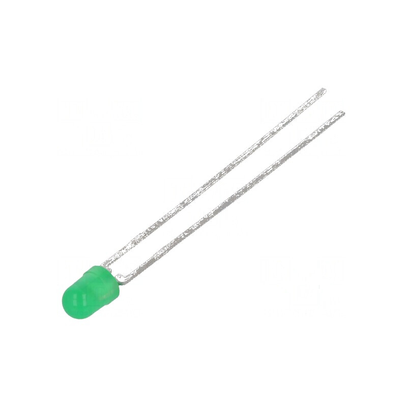 LED 3mm Verde Convex 4-6mcd 120° | Electronic-mag.ro | Componente Electronice