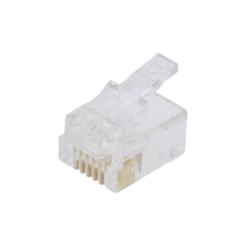 Conector RJ12 6p6c IDC, mufă crimpată | Electronic-mag.ro | Componente Electronice Conector RJ12 6p6c IDC, mufă crimpată | Electronic-mag.ro | Componente Electronice