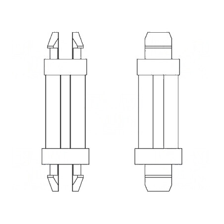 Distanțier PCB poliamidă 66 19,1mm clichet | Electronic-mag.ro | Componente Electronice