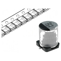 Condensator electrolitic low ESR SMD 100uF 50V Ø8x10,2mm | Electronic-mag.ro | Componente Electronice