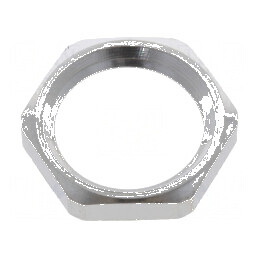 Piuliță PG7 alamă nichel 2,8mm, cheie 15mm, filet PG GM-MS | Electronic-mag.ro | Componente Electronice