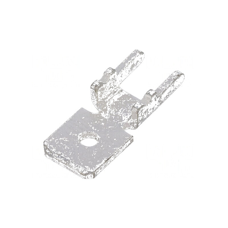 Terminal plat 6,4mm 0,8mm tată THT alamă cositorit drept | Electronic-mag.ro | Componente Electronice