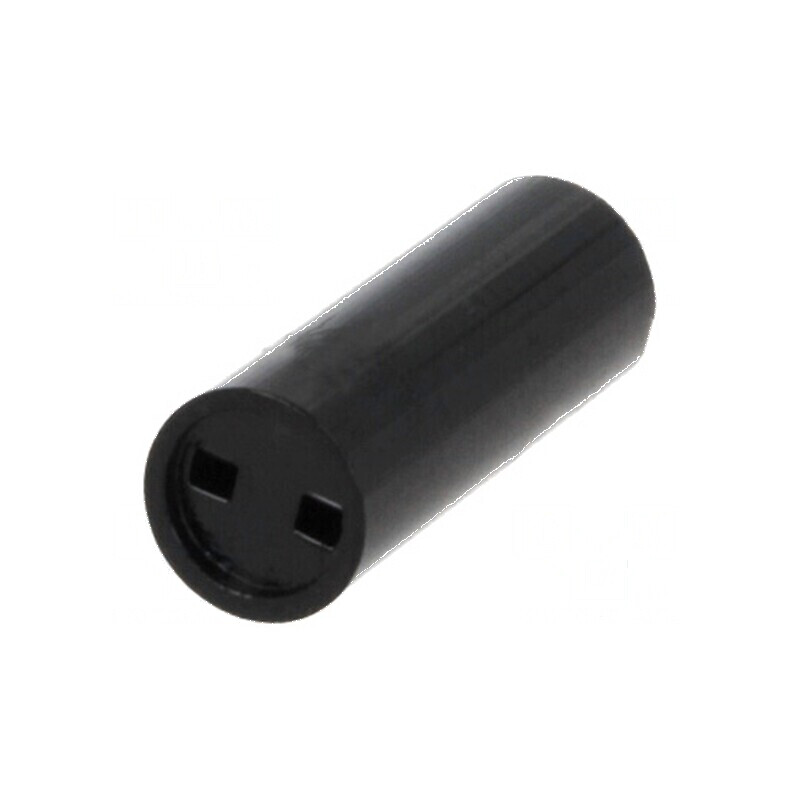 Bucșă de distanțare LED 5mm pentru LED 3mm, lungime 12mm, neagră | Electronic-mag.ro | Componente Electronice
