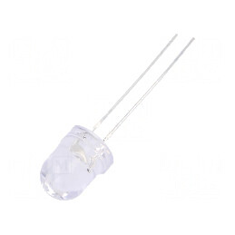 LED 8mm roșie 1120÷1560mcd 30° 12VDC convex | Electronic-mag.ro | Componente Electronice