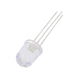 LED 10mm roșie/galben-verde 30° convex rotund | Electronic-mag.ro | Componente Electronice