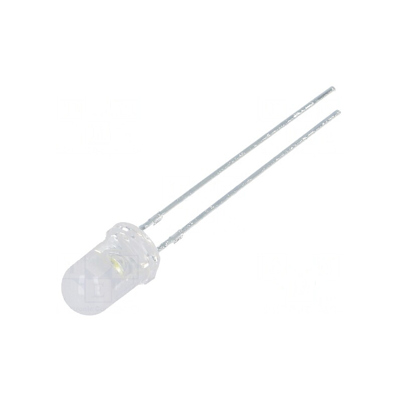 LED 5mm alb rece 4200-5800mcd 100° convex | Electronic-mag.ro | Componente Electronice