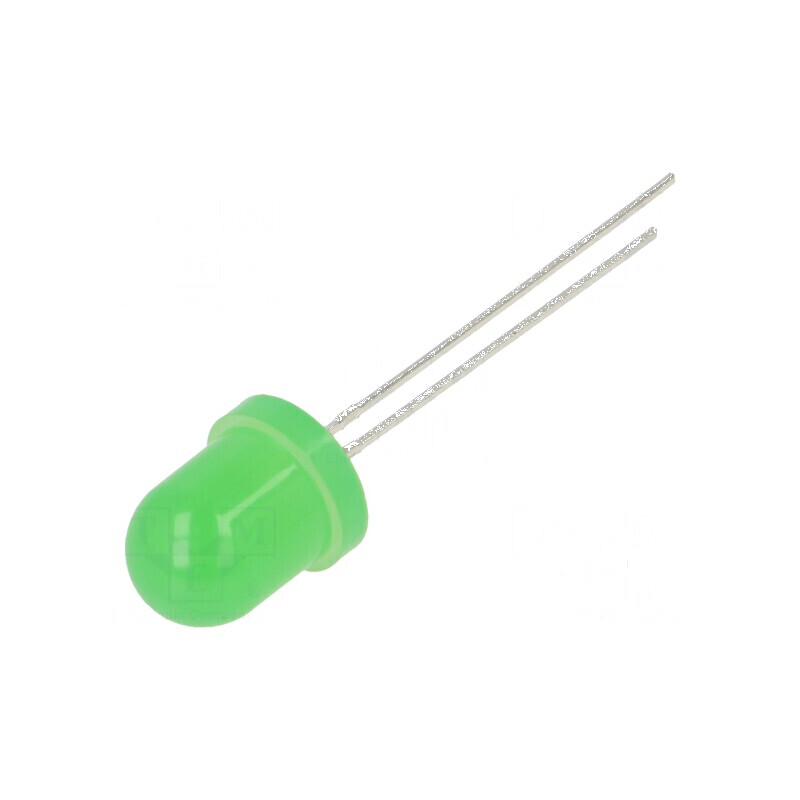 LED 8mm Verde 400mcd 60° Convex | Electronic-mag.ro | Componente Electronice