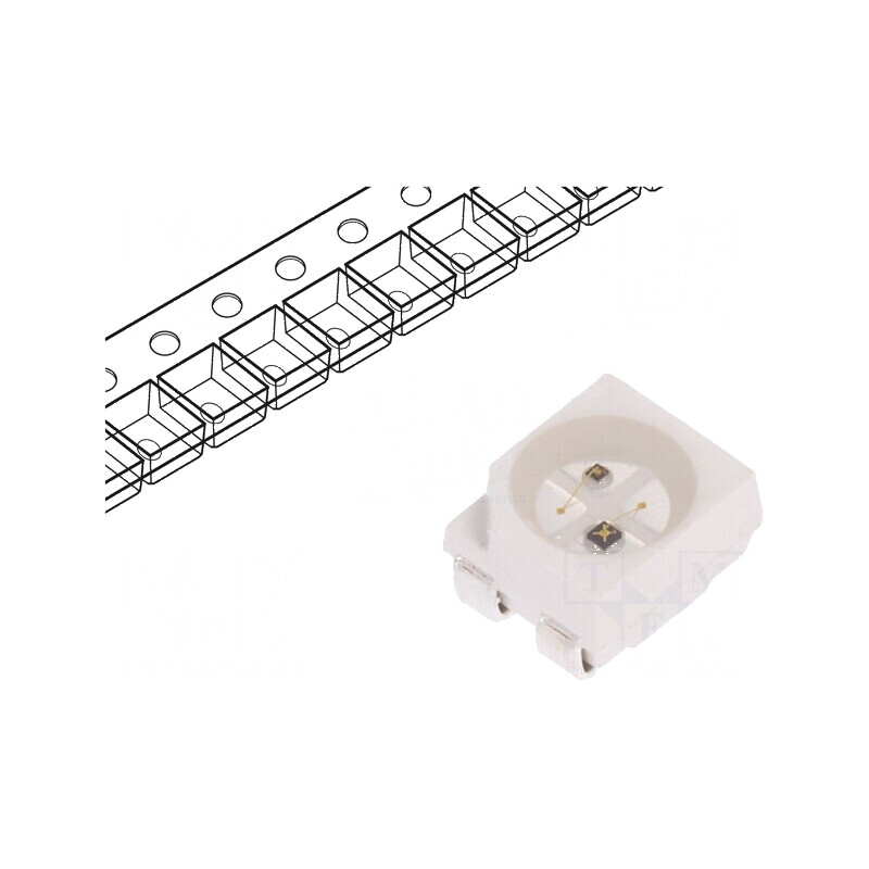 Emițător IR PLCC4 850nm 940nm transparent 5-20mW | Electronic-mag.ro | Componente Electronice