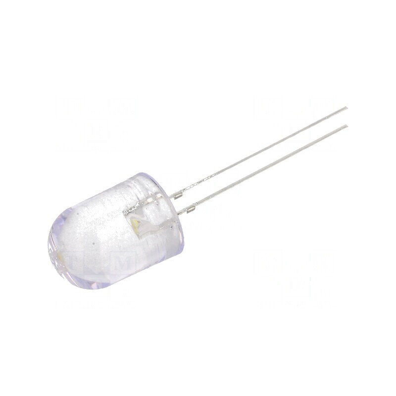 LED 10mm Alb Cald 14400-18000mcd 30° Convex | Electronic-mag.ro | Componente Electronice