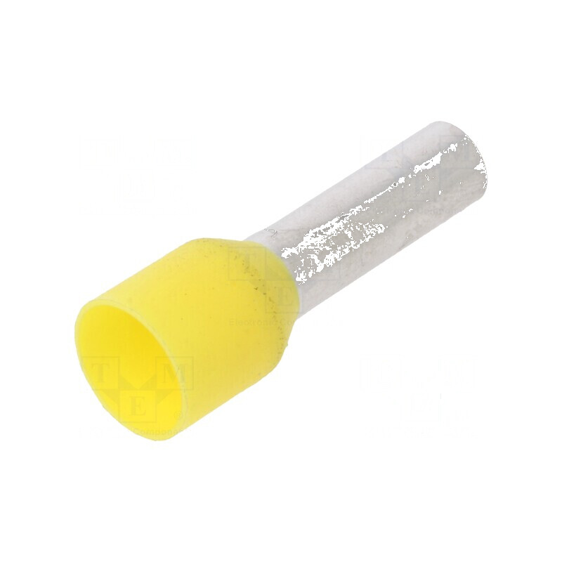 Vârf tub de capăt izolată 6mm² 12mm cositorit crimpat | Electronic-mag.ro | Componente Electronice