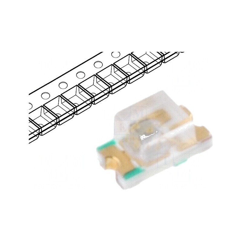 LED SMD 0603 Verde 95-145mcd 1,6x0,8x0,6mm 140° 20mA 100mW | Electronic-mag.ro | Componente Electronice