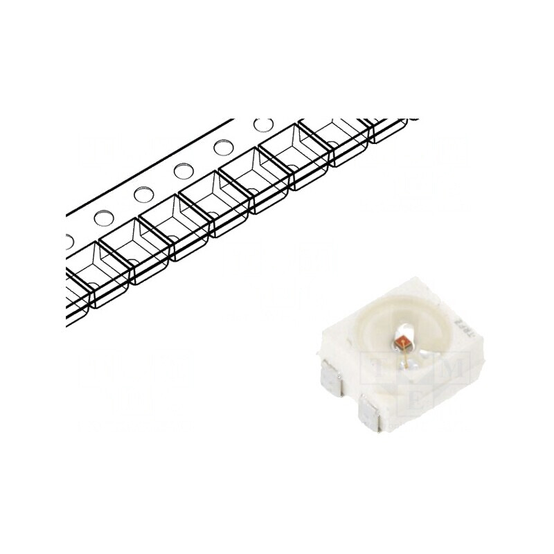 LED SMD 3528 Galben PLCC4 1120-2240mcd 3,5x2,8x1,9mm 120° | Electronic-mag.ro | Componente Electronice